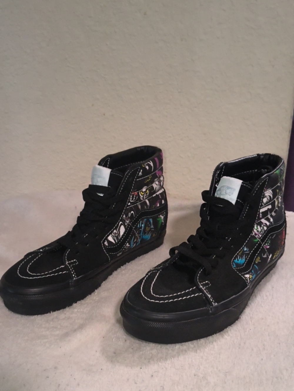 NEW Vans x Disney Sk8-Hi 100 Villains Black Men 7.5 Women 9 Disney 100 Years